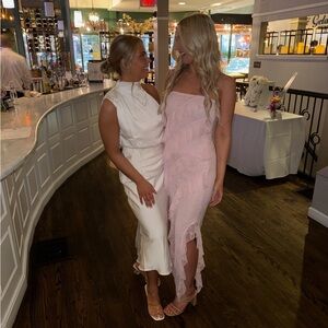 Lulu's White Halter Midi Sundress